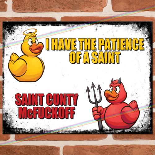 PATIENCE OF A SAINT Funny Metal Signs Mancave Shed Gift Garage Joke Tin Sign UKAluminum 20x30cm(7.8x11.8inch)
PATIENCE OF A SAINT Funny Metal Signs Mancave Shed Gift Garage Joke Tin Sign UKAluminum 20x30cm(7.8x11.8inch)
