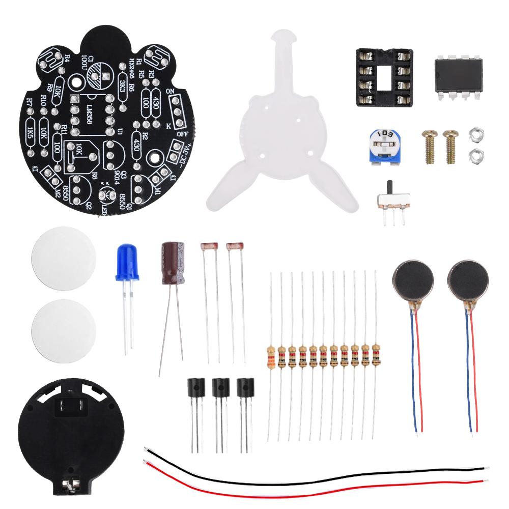 Photosensitive Mobile Robot Kit Firefly DIY Kit Bulk Tail Breathing Light Kit Fun Electronic Education Training чёрный
Photosensitive Mobile Robot Kit Firefly DIY Kit Bulk Tail Breathing Light Kit Fun Electronic Education Training чёрный