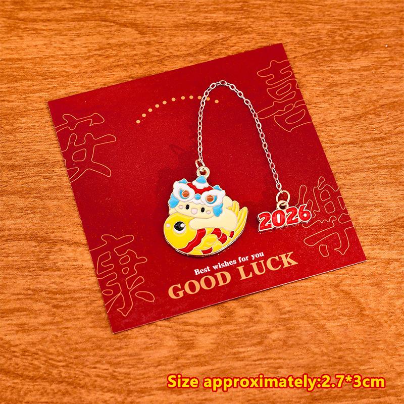 New 1/6Pcs Chinese New Year Metal Horse Bookmarks Student Stationery Auspicious Animal Fortune-Themed Pendants DIY Jewelry Gift
New 1/6Pcs Chinese New Year Metal Horse Bookmarks Student Stationery Auspicious Animal Fortune-Themed Pendants DIY Jewelry Gift