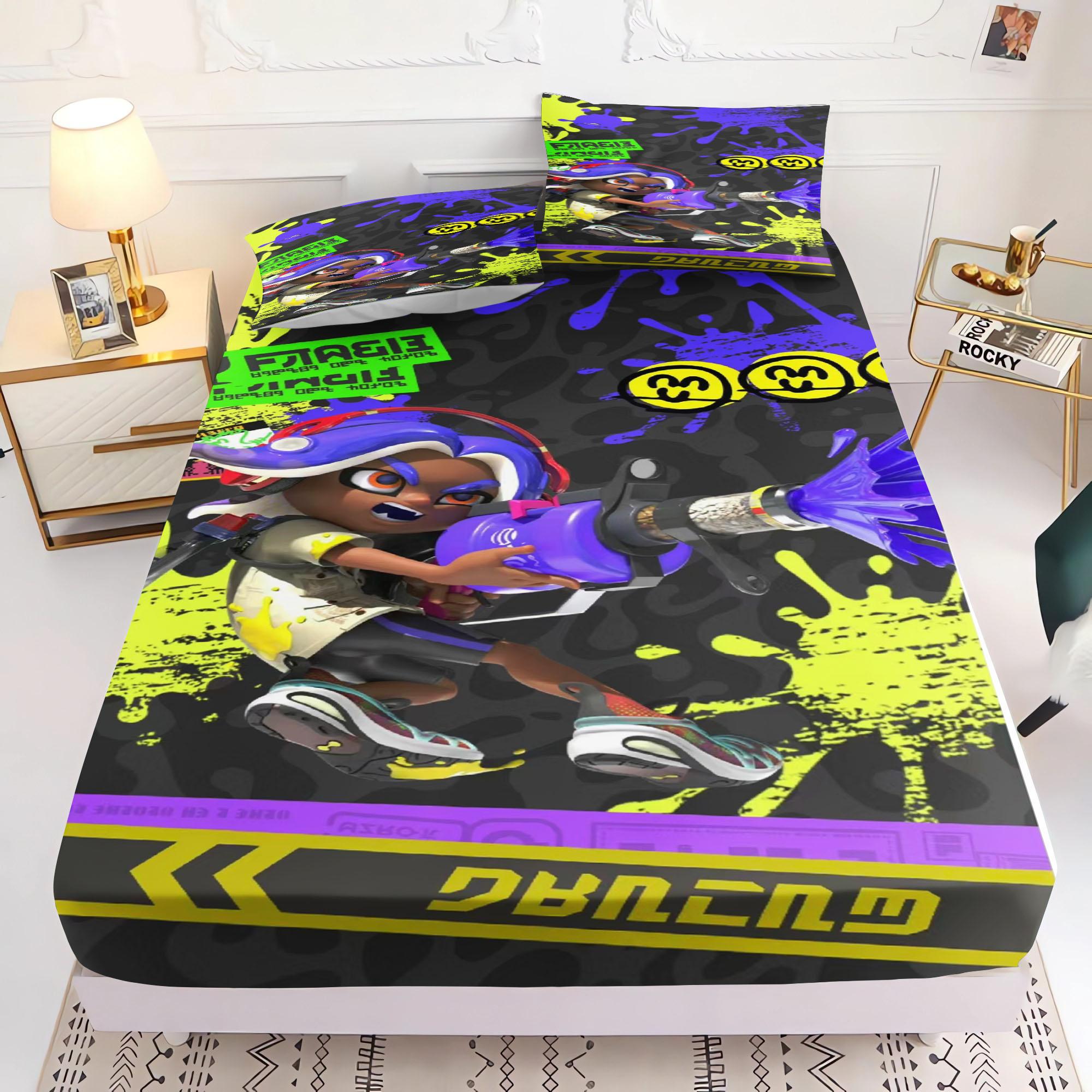 Game Splatoon Printed 3 Piece Bedding Set Universal Fit For Kids Adults Full Size Fitted Sheet 90x190x25cm
Game Splatoon Printed 3 Piece Bedding Set Universal Fit For Kids Adults Full Size Fitted Sheet 90x190x25cm