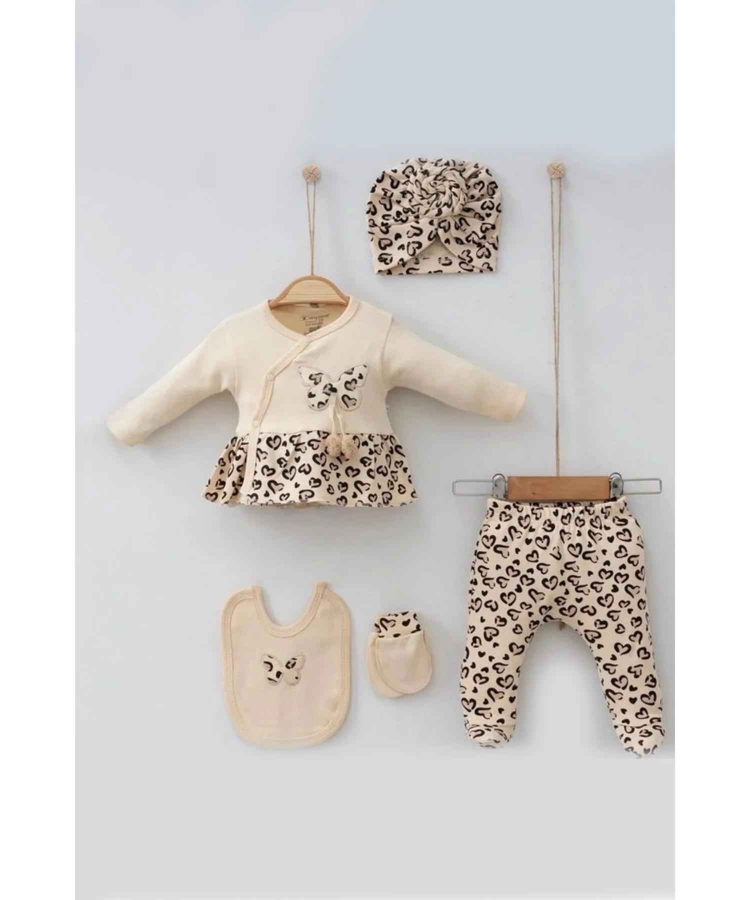 100% Cotton Baby Girl Hospital Outlet Set With Leopard Pattern & Butterfly Embroidery
100% Cotton Baby Girl Hospital Outlet Set With Leopard Pattern & Butterfly Embroidery