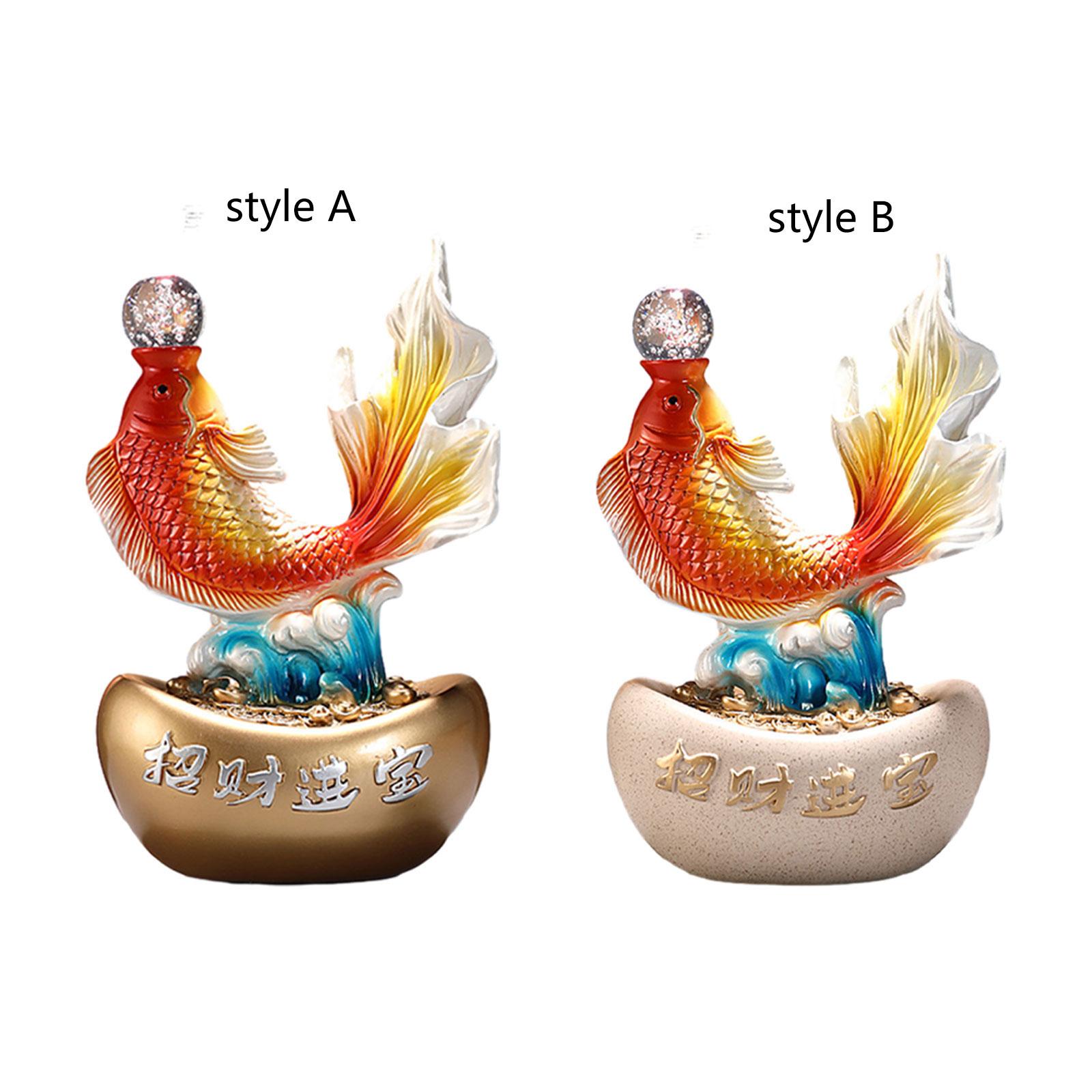 Resin Chinese Feng Shui Fish Statue Handicraft 18x12.5x29cm Good Luck Ornament for Bedroom Multipurpose
Resin Chinese Feng Shui Fish Statue Handicraft 18x12.5x29cm Good Luck Ornament for Bedroom Multipurpose