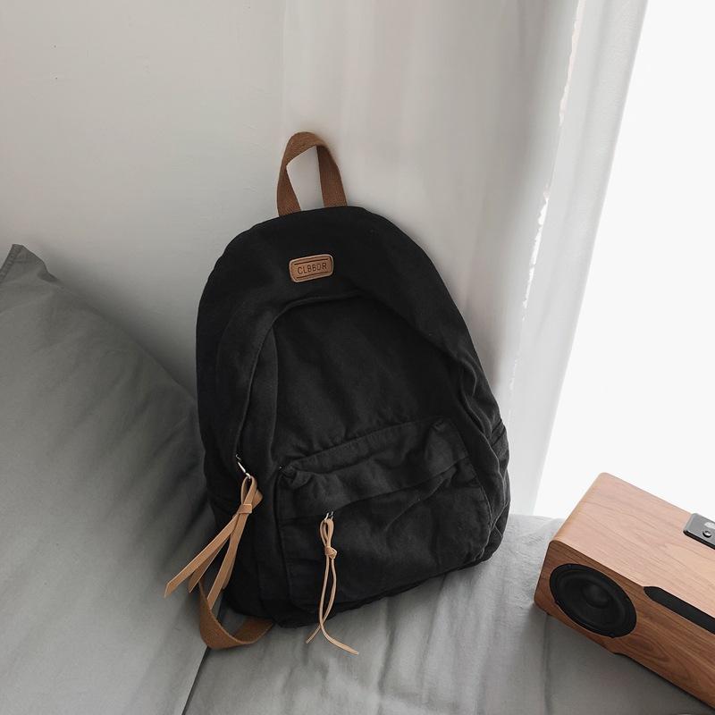 School bag female retro canvas backpack high school college student casual couple backpack female чорний
School bag female retro canvas backpack high school college student casual couple backpack female чорний