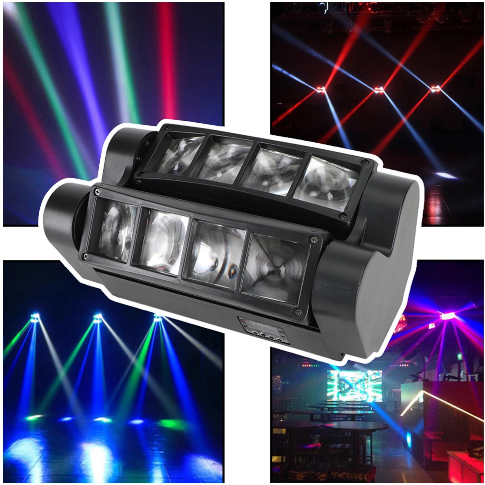 Frezon Stage Light Spider Moving Head 80W 8LED RGBW Stage Lighting Channels Stage Lighting DMX Compatible Moving Light Disco Light Compatible with
Frezon Stage Light Spider Moving Head 80W 8LED RGBW Stage Lighting Channels Stage Lighting DMX Compatible Moving Light Disco Light Compatible with