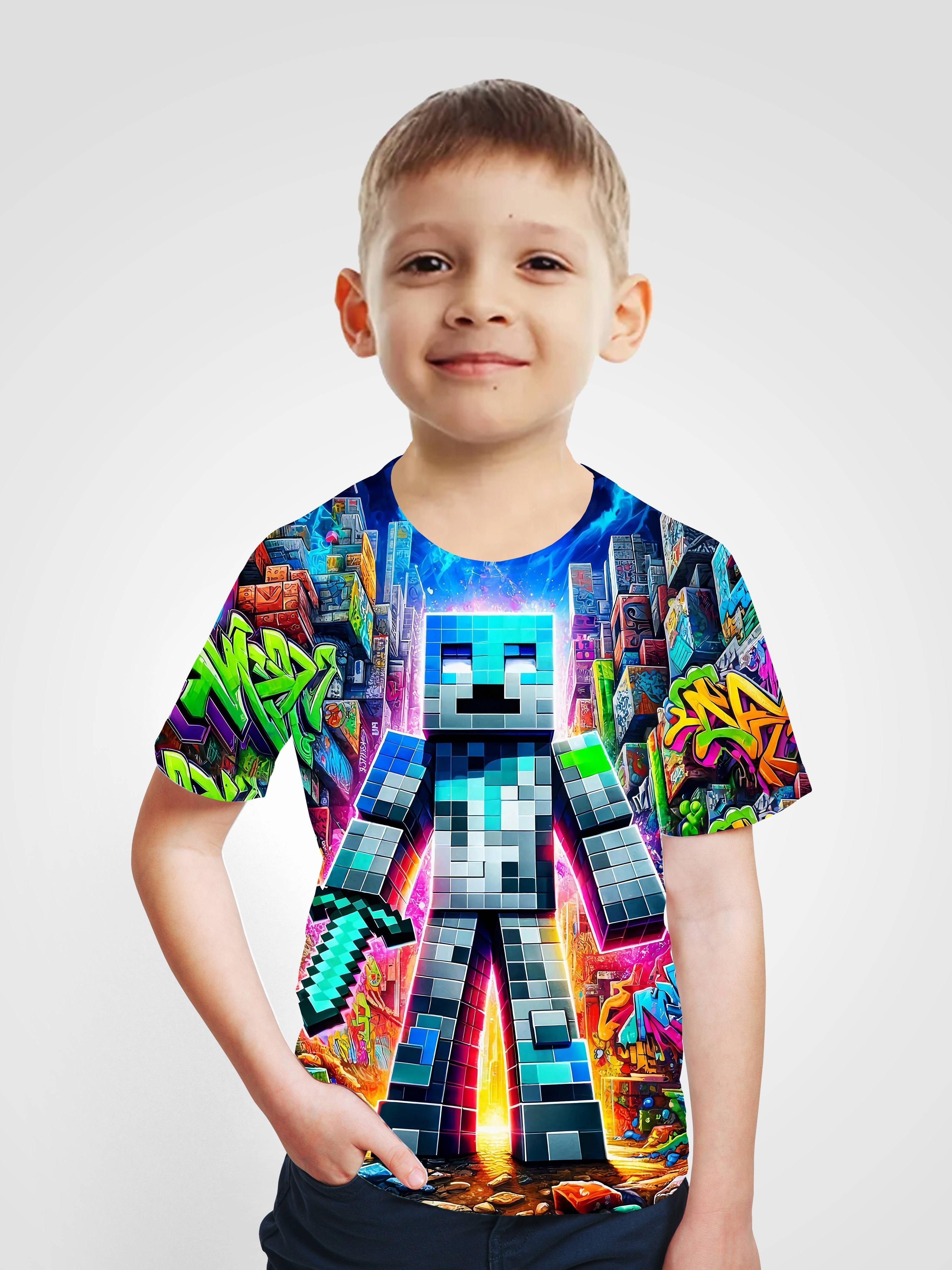 Детская одежда Футболка для мальчиков с коротким рукавом Детские футболки с 3D-принтом в виде строительных блоков Забавная детская летняя одежда Одежда для девочек 120
Детская одежда Футболка для мальчиков с коротким рукавом Детские футболки с 3D-принтом в виде строительных блоков Забавная детская летняя одежда Одежда для девочек 120