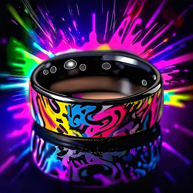 8MM Colorful Abalone Shell Inlay Men s Ring Unique Black Wedding Engagement Stainless Steel Rings Women Party Ring Accessories 7
8MM Colorful Abalone Shell Inlay Men s Ring Unique Black Wedding Engagement Stainless Steel Rings Women Party Ring Accessories 7