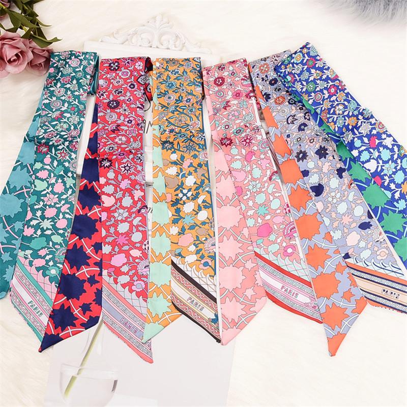Bag Scarf New Floral Print Women Silk Scarf Skinny Bag Ribbon Female Headband Fashion Head Scarf Long Scarves & Wraps
Bag Scarf New Floral Print Women Silk Scarf Skinny Bag Ribbon Female Headband Fashion Head Scarf Long Scarves & Wraps