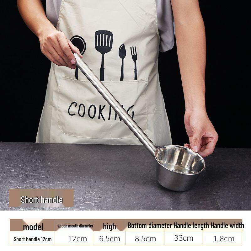 304 Stainless Steel Water Scoop: Extra-Thick, Extended Handle, Drop-Resistant Soup Ladle. 10cm Mouth
304 Stainless Steel Water Scoop: Extra-Thick, Extended Handle, Drop-Resistant Soup Ladle. 10cm Mouth