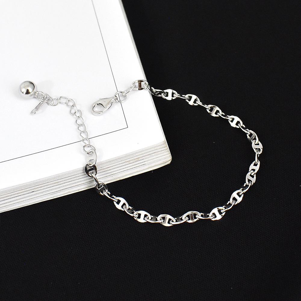 Отчужденный стиль S925 Стерлинговое серебро Браслет с носом поросенка - Модные корейские украшения 925 Silver
Отчужденный стиль S925 Стерлинговое серебро Браслет с носом поросенка - Модные корейские украшения 925 Silver