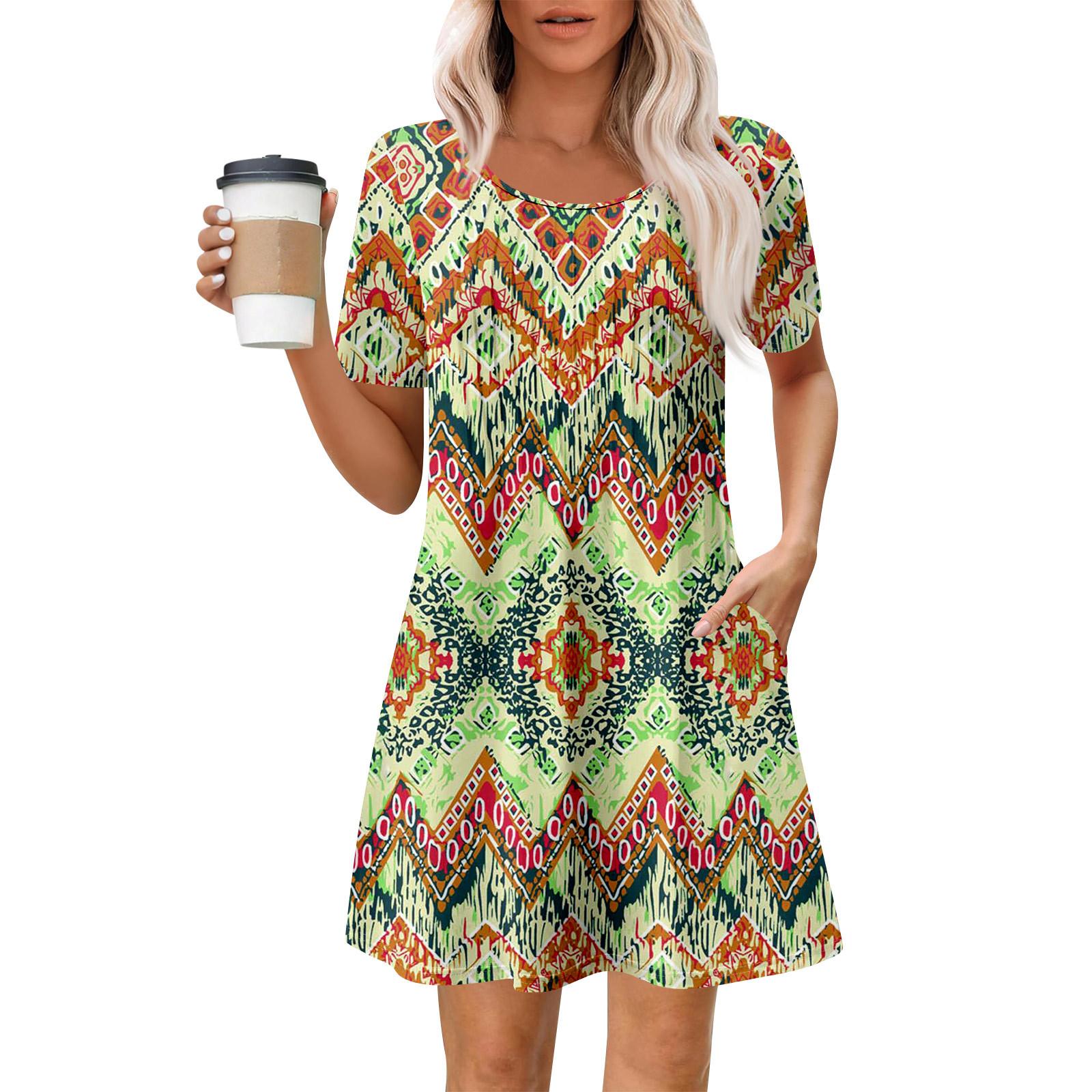 Жіноча літня сукня Вільне пляжне повсякденне плаття-сарафан із круглим вирізом і короткими рукавами з кишенею, сукня-сорочка з короткими рукавами M зелений
Жіноча літня сукня Вільне пляжне повсякденне плаття-сарафан із круглим вирізом і короткими рукавами з кишенею, сукня-сорочка з короткими рукавами M зелений