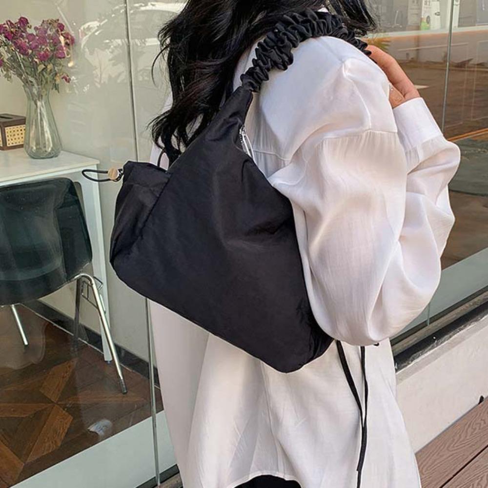 Solid Color Pleated Straps Handbag Zipper Cloth Crossbody Bag Drawstring Shoulder Bag Daily M чёрный
Solid Color Pleated Straps Handbag Zipper Cloth Crossbody Bag Drawstring Shoulder Bag Daily M чёрный