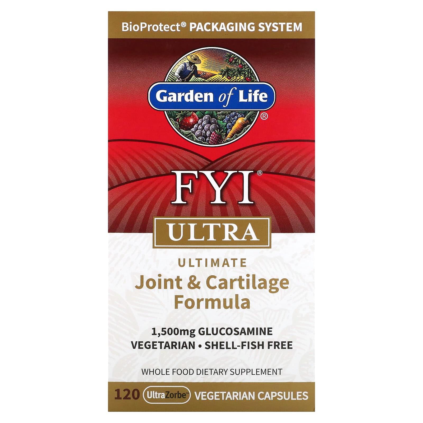 Garden of Life, FYI Ultra, Ultimate Joint and Cartilage Formula, 120 UltraZorbe Veggie Capsules
Garden of Life, FYI Ultra, Ultimate Joint and Cartilage Formula, 120 UltraZorbe Veggie Capsules