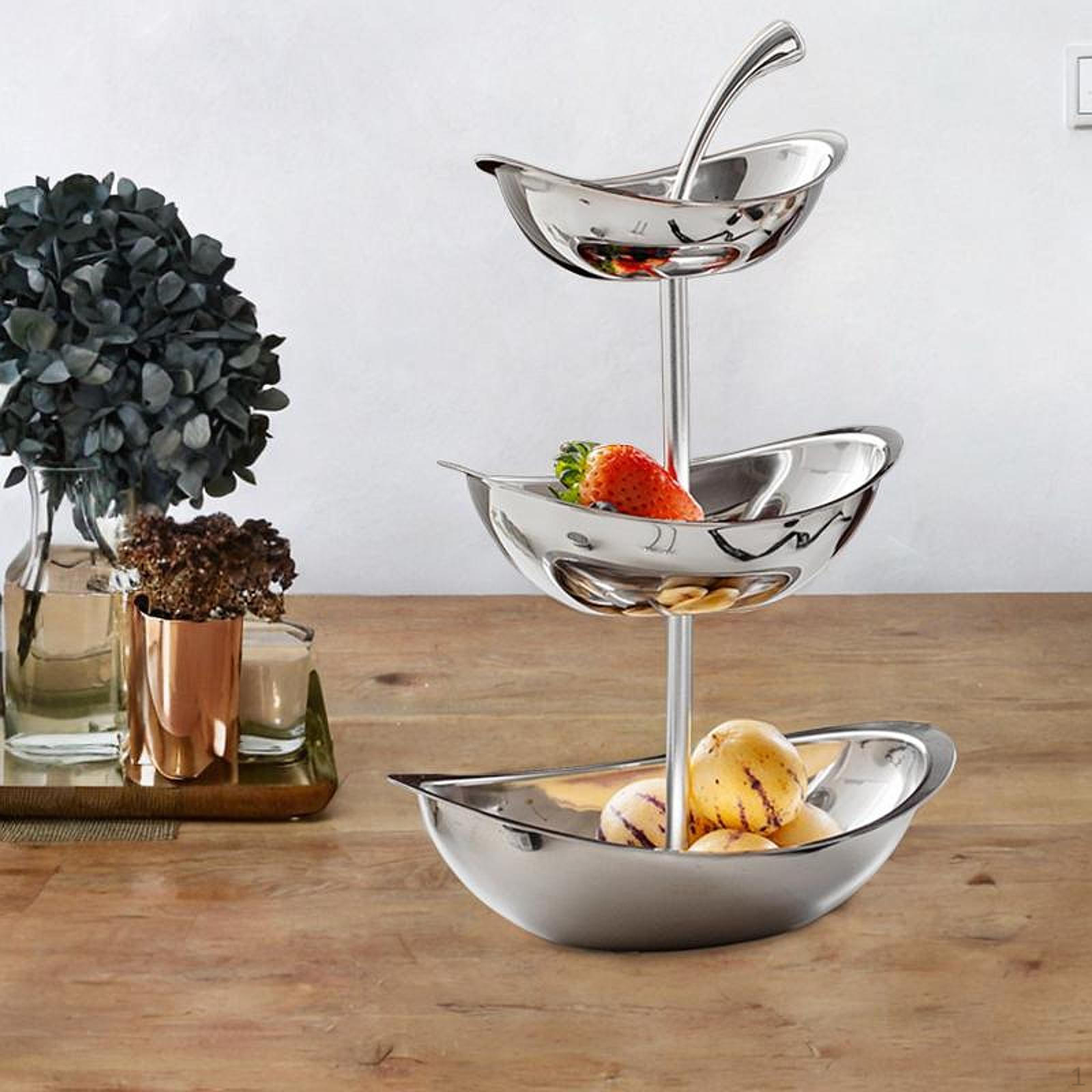Подставка для хранения фруктовых корзин, многофункциональная, прочная, сервировочная миска, держатель для овощей из нержавеющей стали Three Layer
Подставка для хранения фруктовых корзин, многофункциональная, прочная, сервировочная миска, держатель для овощей из нержавеющей стали Three Layer