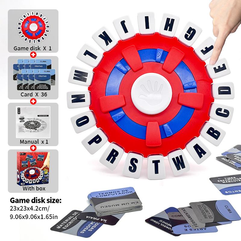 Fast-Paced Portuguese Word Board Game Educational Alphabet Pressing Toy for Family Night Portable Party Fun Kid Adult with Timer
Fast-Paced Portuguese Word Board Game Educational Alphabet Pressing Toy for Family Night Portable Party Fun Kid Adult with Timer