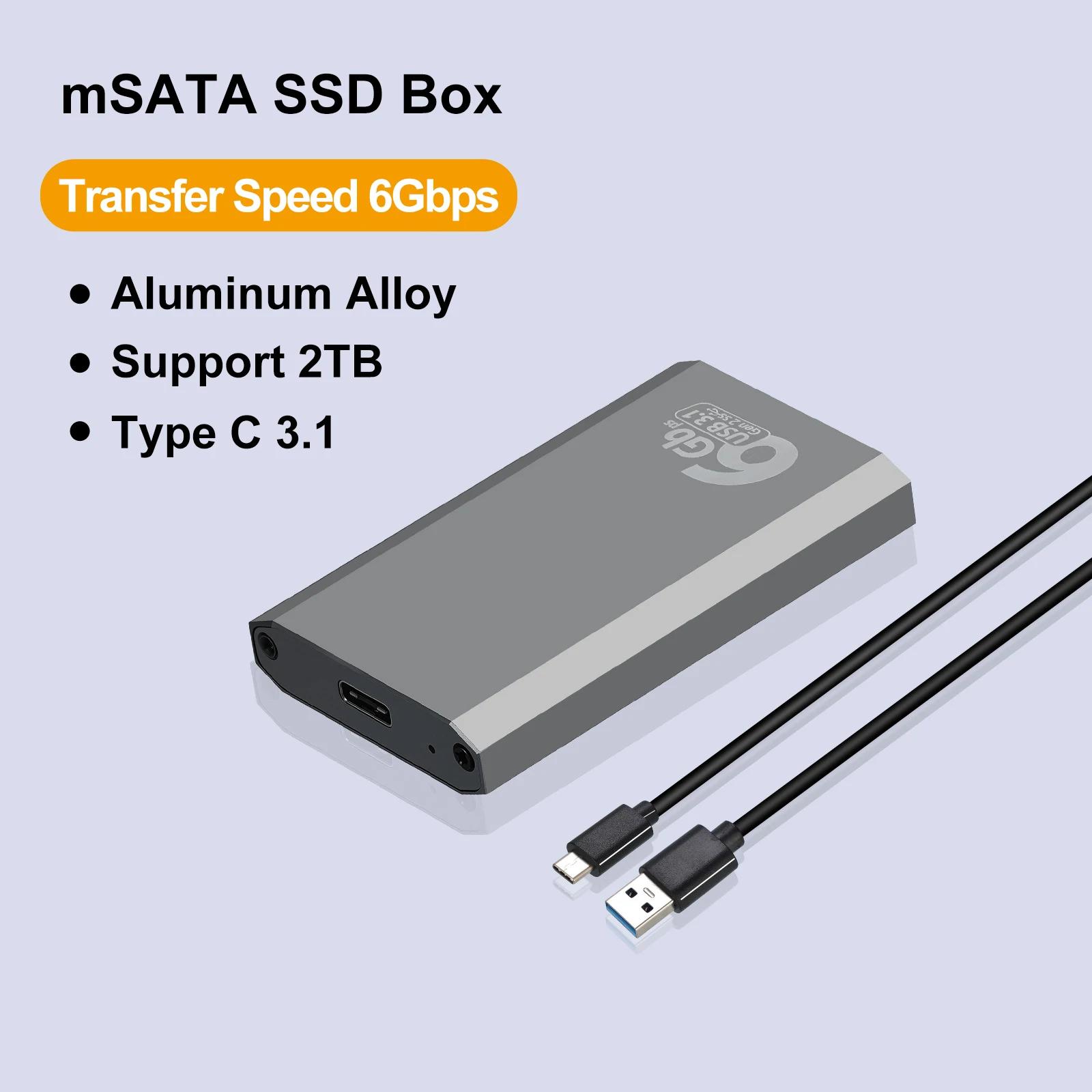 6Gbps mSATA SSD Enclosure mSATA to USB 3.1 Gen2 Adapter Case with Type C Port for mSATA Internal Solid State Drive Hard Drive
6Gbps mSATA SSD Enclosure mSATA to USB 3.1 Gen2 Adapter Case with Type C Port for mSATA Internal Solid State Drive Hard Drive