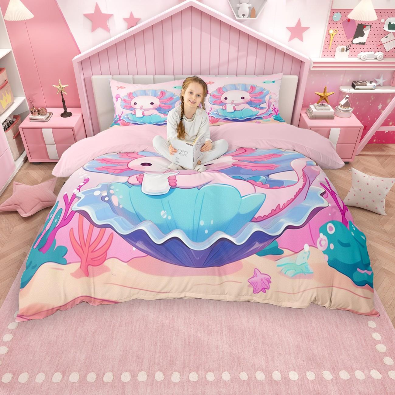 Comforter Homewish Kawaii Pink Axolotl For Girls Rainbow Galaxy Bed Set Ocean Fish Animal Set Comforter (quilt)-EU Single(135*200cm)3pcs
Comforter Homewish Kawaii Pink Axolotl For Girls Rainbow Galaxy Bed Set Ocean Fish Animal Set Comforter (quilt)-EU Single(135*200cm)3pcs