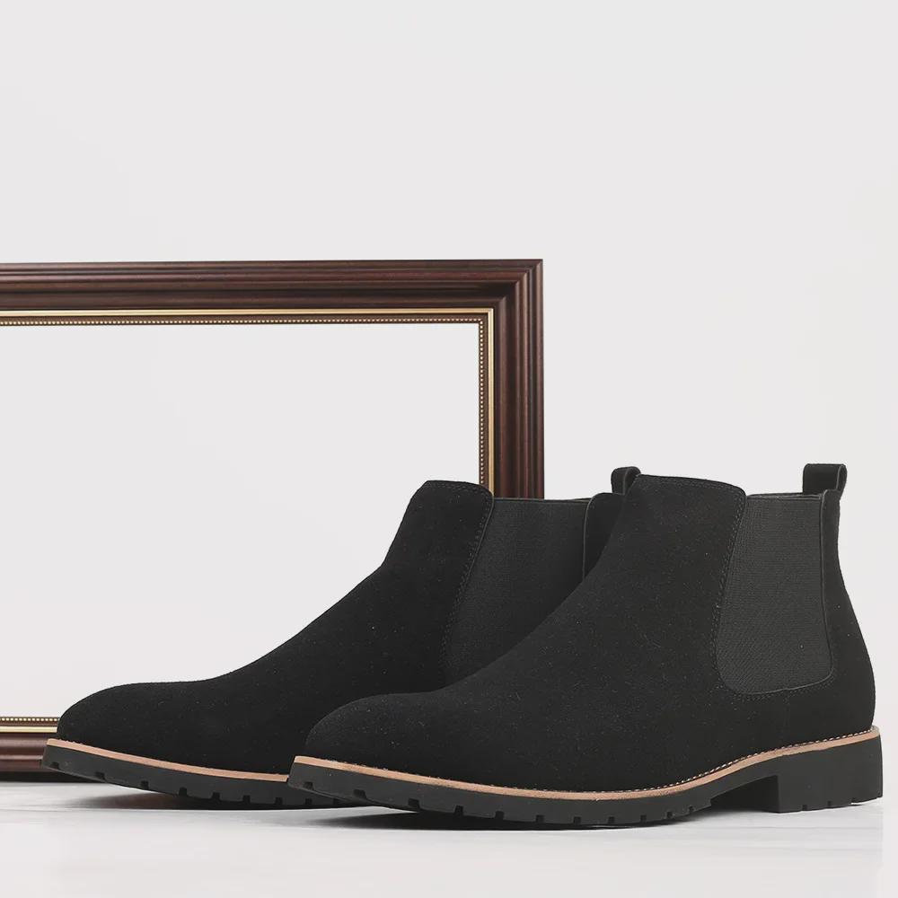 Men s Frosted Leather Chelsea Boots - Round Toe, Mid-Cut, Slip-On, Casual, Large Size. Size 45 чорний
Men s Frosted Leather Chelsea Boots - Round Toe, Mid-Cut, Slip-On, Casual, Large Size. Size 45 чорний