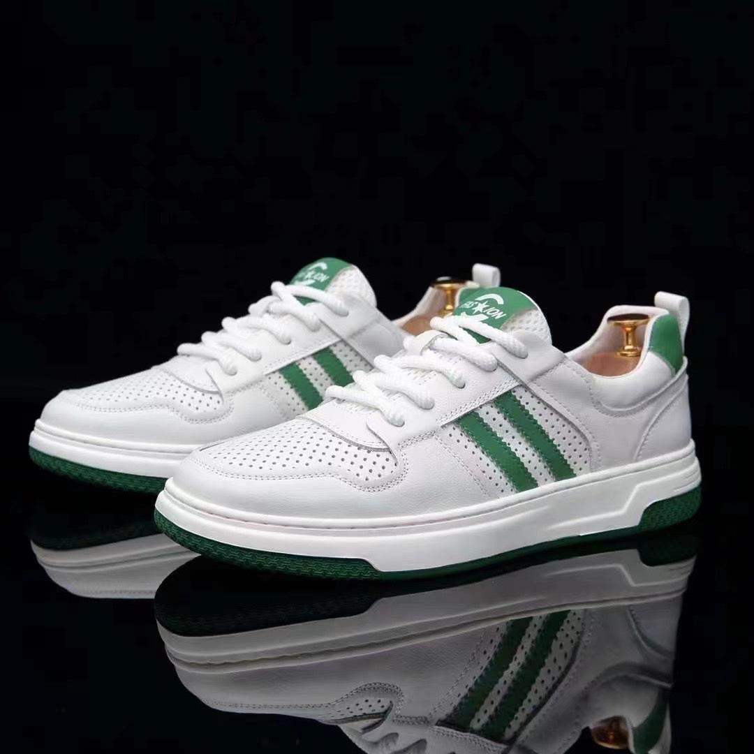 New Shoes for Men Genuine Leather Casual Shoes European Breathable Striped Flat Skateboard Shoes Cow Leather Sneaker 43 зелений
New Shoes for Men Genuine Leather Casual Shoes European Breathable Striped Flat Skateboard Shoes Cow Leather Sneaker 43 зелений