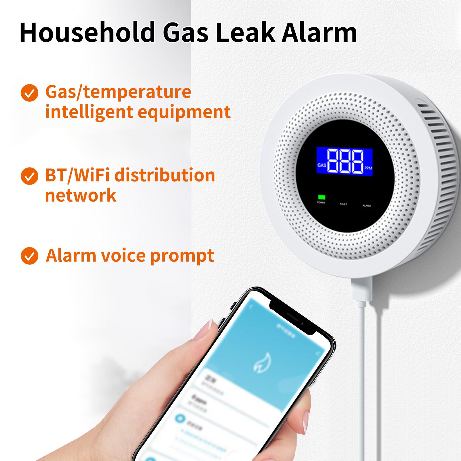 WiFi Gas Alarm Household Smart Gas Detector Combustible Gas Sensor Gas age Detecting Sensor for Natural Gas Biogas Methane SmartLife APP
WiFi Gas Alarm Household Smart Gas Detector Combustible Gas Sensor Gas age Detecting Sensor for Natural Gas Biogas Methane SmartLife APP
