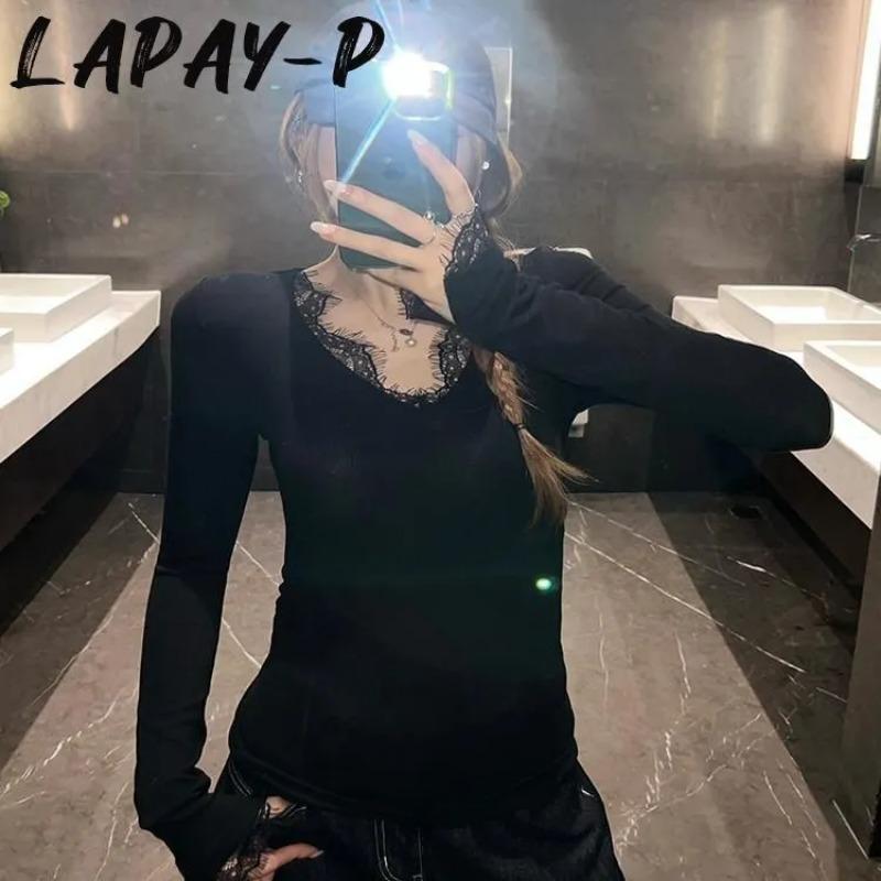 Pure Desire Careful Attention Elastic Slim Fit Lace Splicing V-neck Top for Women Fashionable Autumn and Winter XL чорний
Pure Desire Careful Attention Elastic Slim Fit Lace Splicing V-neck Top for Women Fashionable Autumn and Winter XL чорний