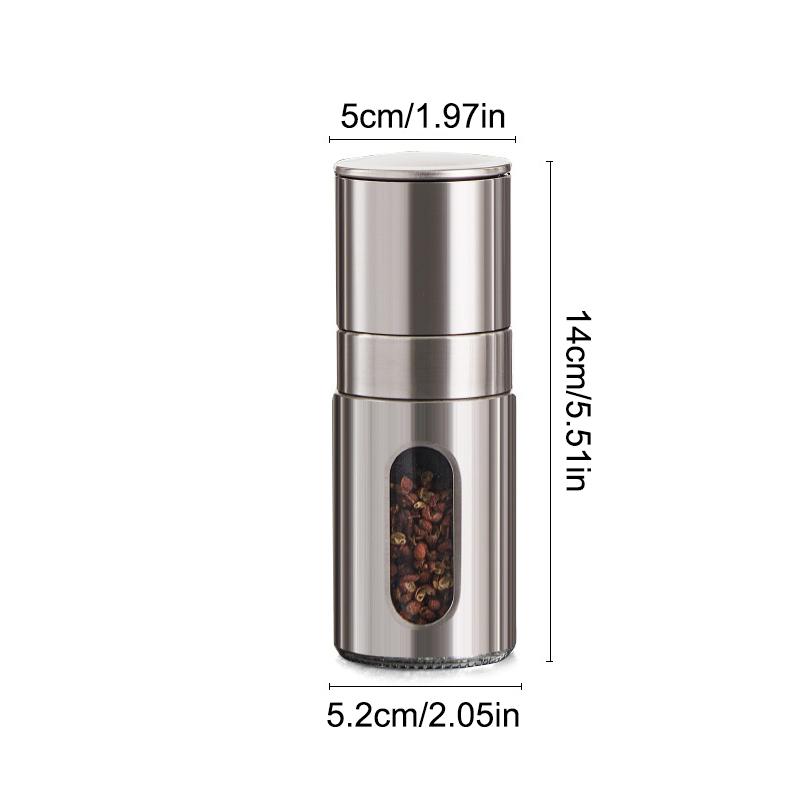 Stainless Steel Manual Salt Pepper Grinder Refillable Adjustable Mill for BBQ Picnic Kitchen Cooking and Dining
Stainless Steel Manual Salt Pepper Grinder Refillable Adjustable Mill for BBQ Picnic Kitchen Cooking and Dining