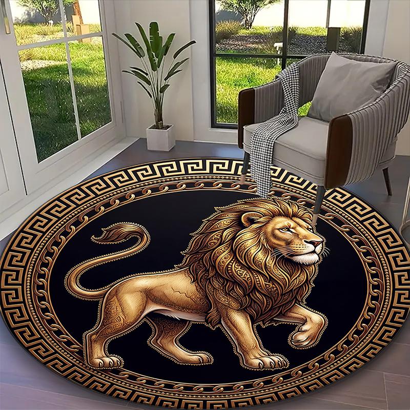 1pc Golden Graceful Lion (a) Rug, Digital Printed Home Chair Sofa Mat, Durable Office Round Carpet, Beautiful Festival Decorations Diameter 60cm
1pc Golden Graceful Lion (a) Rug, Digital Printed Home Chair Sofa Mat, Durable Office Round Carpet, Beautiful Festival Decorations Diameter 60cm