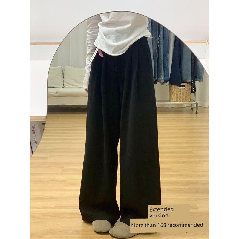 White Casual Pants for Women, 2026 Spring New Style, for Plus-Size Girls, Pear-Shaped Body, High-Waisted, Loose Fit, Slimming Wide-Leg Long Pants Black, Extended Length XL(Suggestion 60-70kg)
White Casual Pants for Women, 2026 Spring New Style, for Plus-Size Girls, Pear-Shaped Body, High-Waisted, Loose Fit, Slimming Wide-Leg Long Pants Black, Extended Length XL(Suggestion 60-70kg)