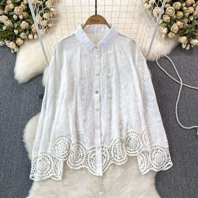 Spring & Fall Long Sleeves Three-Dimensional Lapel Single Breasted Casual Flowers White One size
Spring & Fall Long Sleeves Three-Dimensional Lapel Single Breasted Casual Flowers White One size