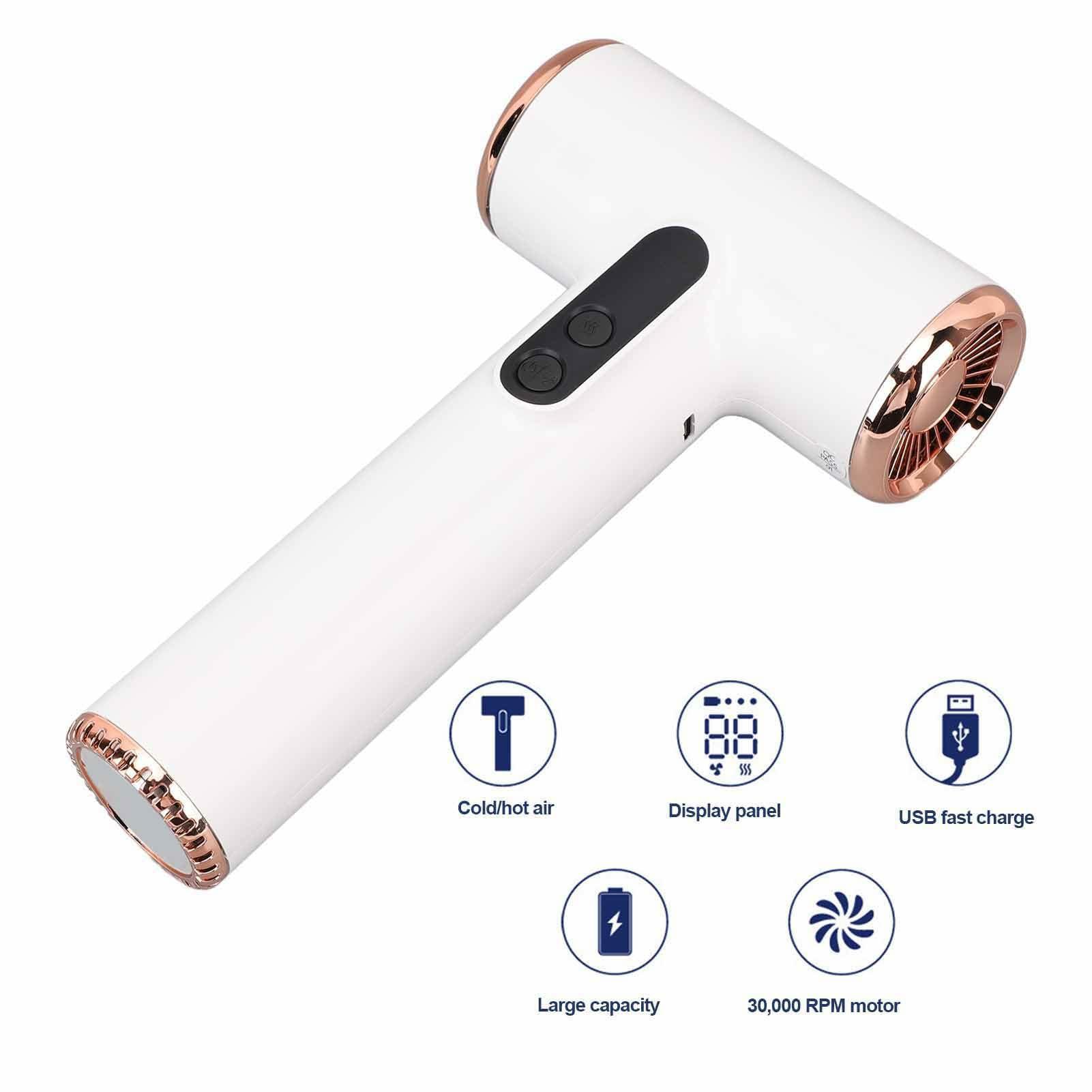 CFJ-4 200W USB Rechargeable Wireless Hair Dryer Cold/Hot Air 30000 RPM High Wind Power Hair Dryer Type A
CFJ-4 200W USB Rechargeable Wireless Hair Dryer Cold/Hot Air 30000 RPM High Wind Power Hair Dryer Type A