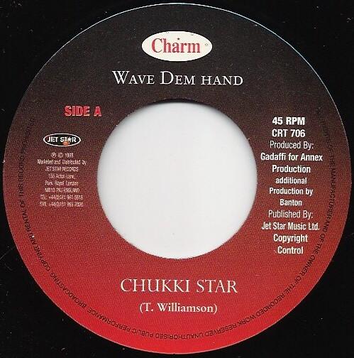 7-дюймовая пластинка CHUKKI STAR Wave Dem Hand CRT706 Charm 2001 UK Регги Ска Даб Б/у
7-дюймовая пластинка CHUKKI STAR Wave Dem Hand CRT706 Charm 2001 UK Регги Ска Даб Б/у