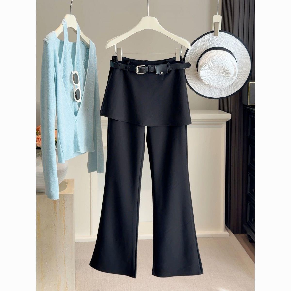 High-Waisted Black Flare Pants with Belt & Butt Flap - Women s 2026 Spring Slimming Casual Style 2XL 128-140 lbs чёрный
High-Waisted Black Flare Pants with Belt & Butt Flap - Women s 2026 Spring Slimming Casual Style 2XL 128-140 lbs чёрный