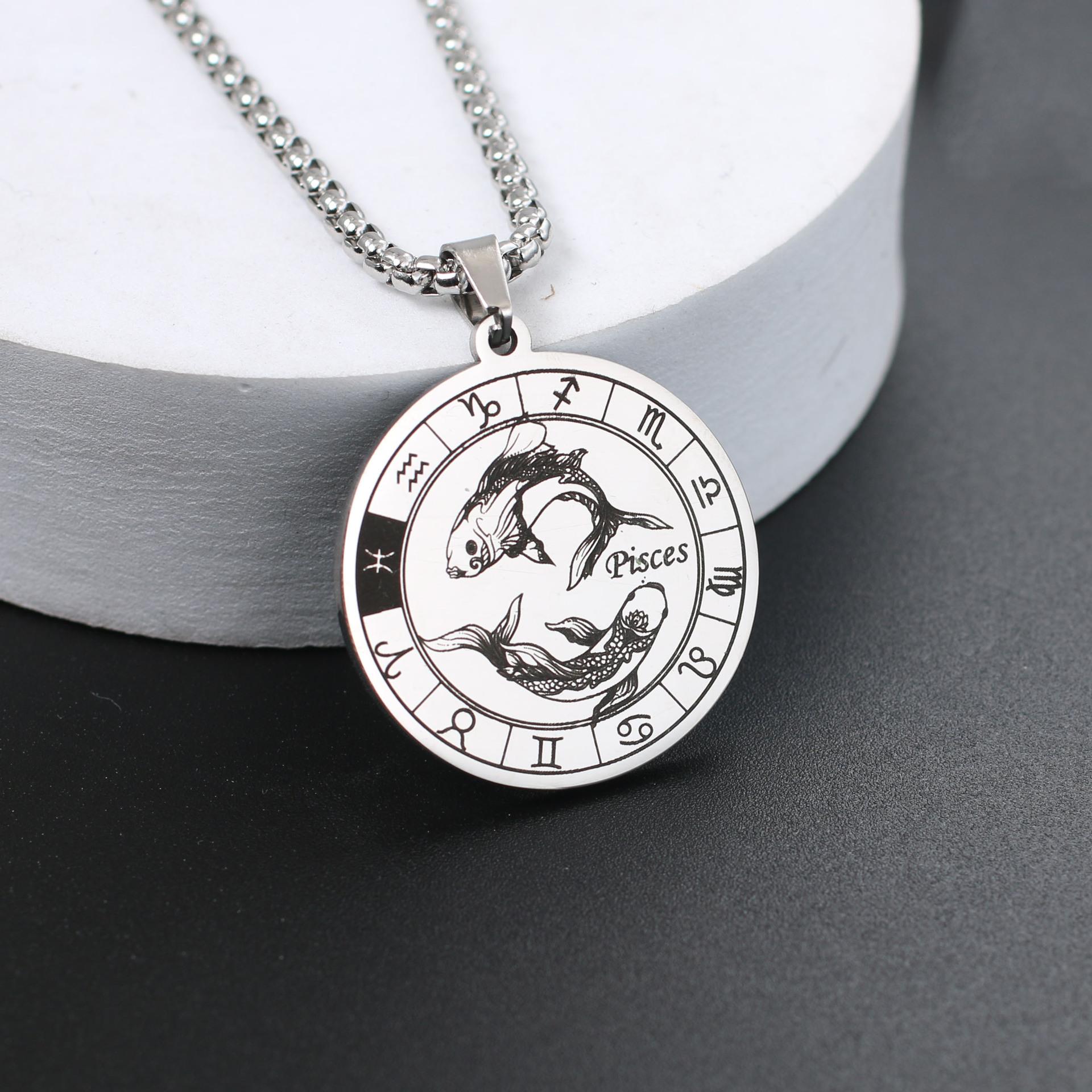 Ожерелье со знаком зодиака для мужчин и женщин лучшему другу, собачьи жетоны, подарок на день рождения, ожерелье с 12 созвездиями, кулон, ювелирное изделие для пары, подарок Pisces серебряный
Ожерелье со знаком зодиака для мужчин и женщин лучшему другу, собачьи жетоны, подарок на день рождения, ожерелье с 12 созвездиями, кулон, ювелирное изделие для пары, подарок Pisces серебряный