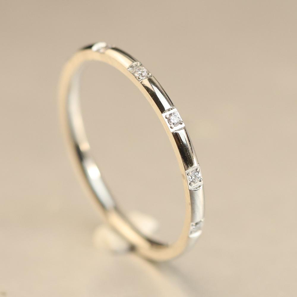 1Pcs Stainless steel thin ring with six zirconia stones - a simple and fashionable all-purpose ring accessory 6
1Pcs Stainless steel thin ring with six zirconia stones - a simple and fashionable all-purpose ring accessory 6