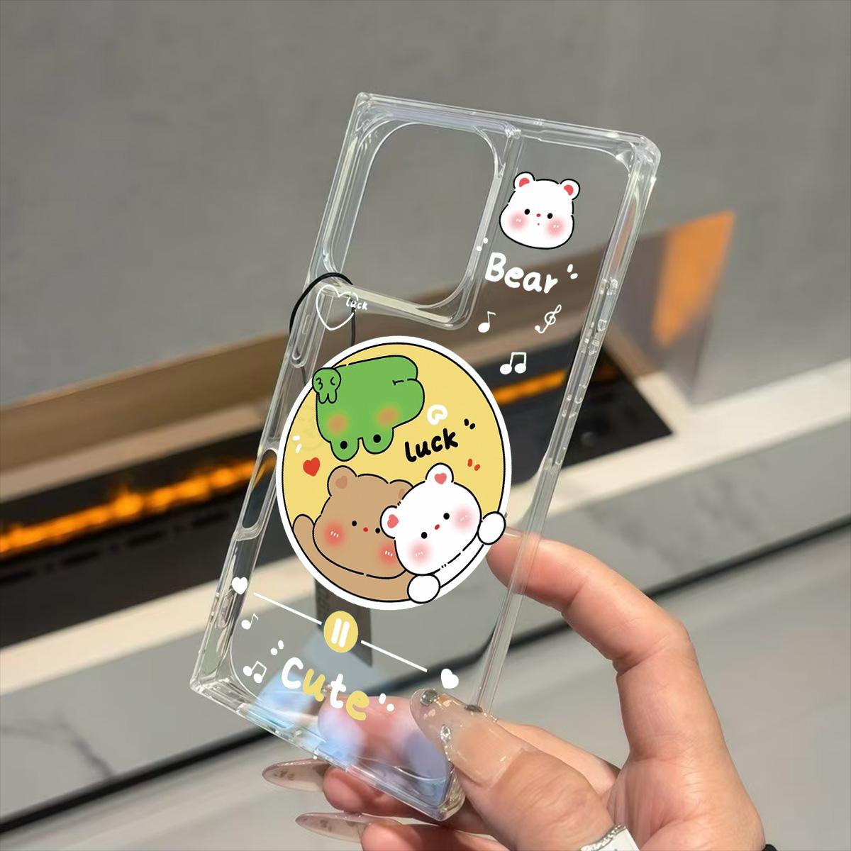Прозрачный чехол с квадратной задней стенкой и защитой боковых граней для iPhone 16 ProMax 15 Plus 12 13 11 14 Pro Max, не подверженный окислению, с рисунком диска Маленький медвежонок iphone 13
Прозрачный чехол с квадратной задней стенкой и защитой боковых граней для iPhone 16 ProMax 15 Plus 12 13 11 14 Pro Max, не подверженный окислению, с рисунком диска Маленький медвежонок iphone 13