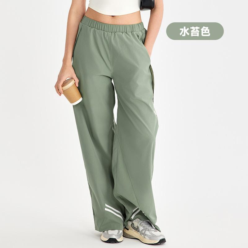 Spring and summer side striped sweatpants casual women s loose drape paratrooper pants high waist retro wide leg straight trousers S
Spring and summer side striped sweatpants casual women s loose drape paratrooper pants high waist retro wide leg straight trousers S