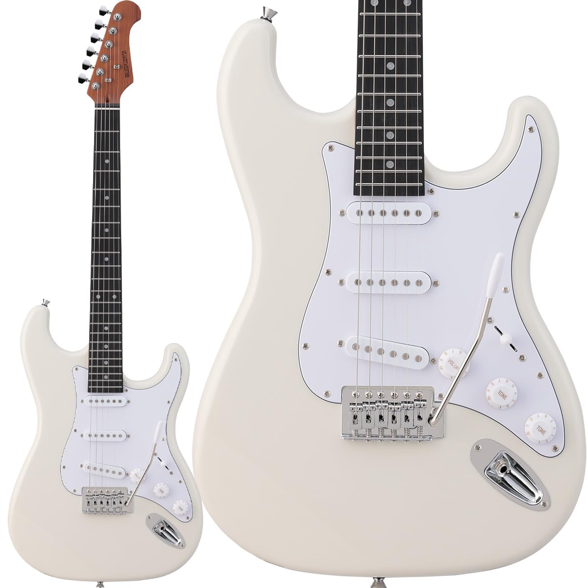 Stratocaster Type Roasted Maple Neck Pastel Color Electric Guitar Buskers BUSKER S BST-Standard (Single Item, GWT-Gray White-)
Stratocaster Type Roasted Maple Neck Pastel Color Electric Guitar Buskers BUSKER S BST-Standard (Single Item, GWT-Gray White-)