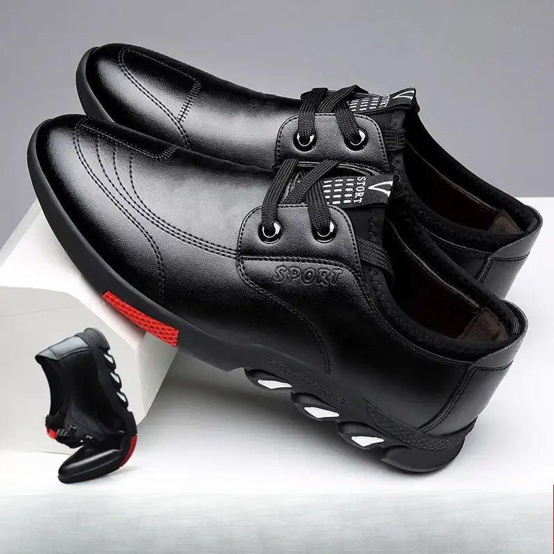 Autumn Men s Casual Shoes New Lace-up Men s Casual Leather Shoes Beans Shoes Black Leather Shoes 44
Autumn Men s Casual Shoes New Lace-up Men s Casual Leather Shoes Beans Shoes Black Leather Shoes 44