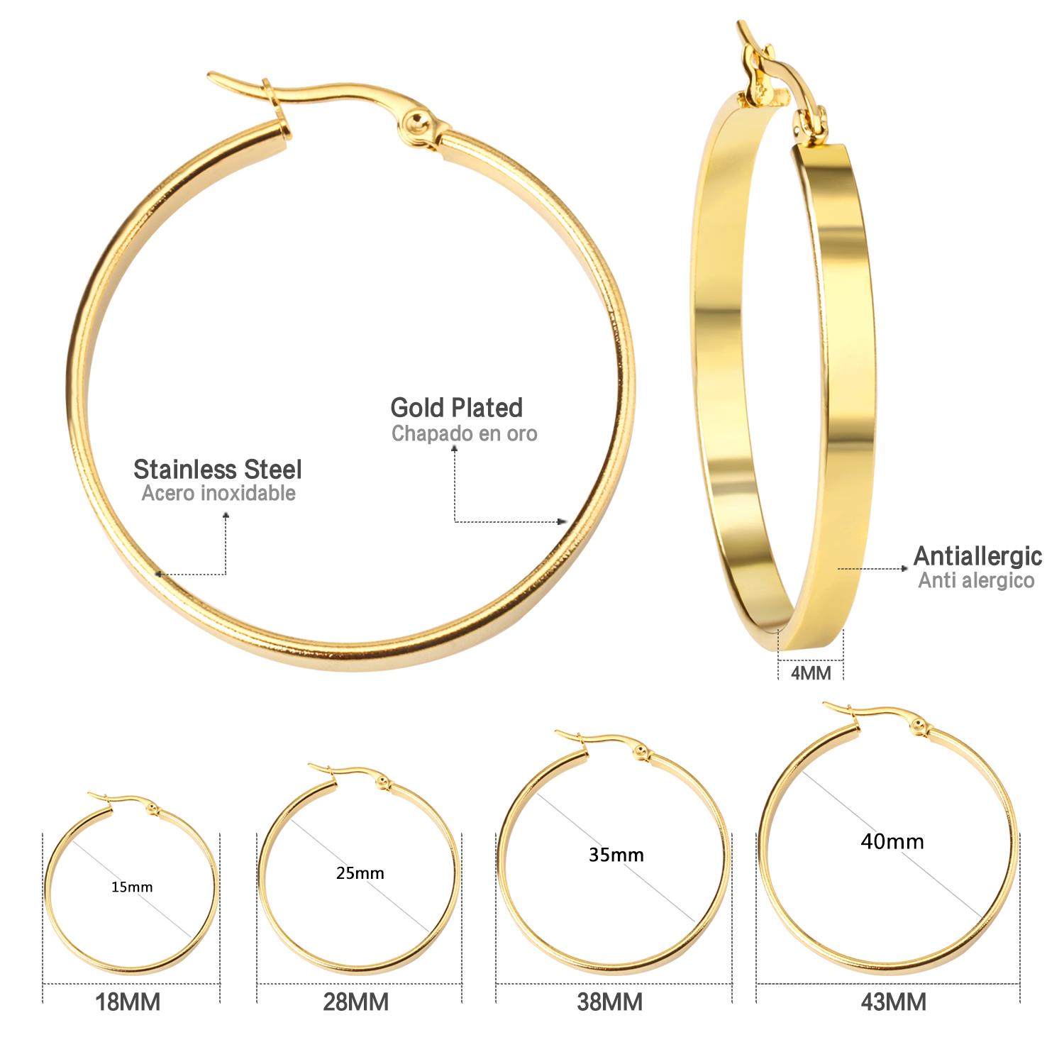 LUXUSTEEL Round Shape Stainless Steel Hoop Earrings Women Simple Geometric Small Large Metal Female Earring Jewelry 40mm золотий
LUXUSTEEL Round Shape Stainless Steel Hoop Earrings Women Simple Geometric Small Large Metal Female Earring Jewelry 40mm золотий