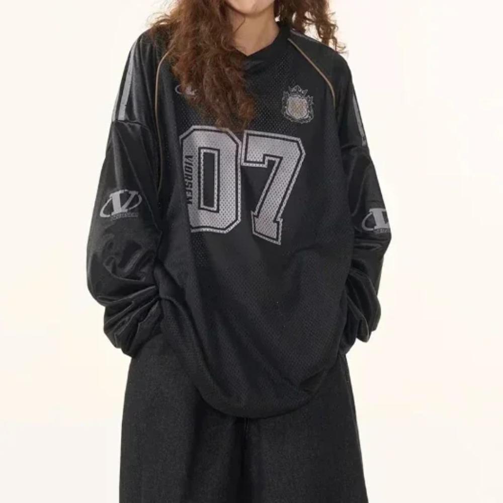 Y2K Streetwear Retro Long Sleeve Clothes Letter Printed Plaid Jersey Loose Sweatshirt Men Women Hip Hop Punk Street Couple Tops M
Y2K Streetwear Retro Long Sleeve Clothes Letter Printed Plaid Jersey Loose Sweatshirt Men Women Hip Hop Punk Street Couple Tops M