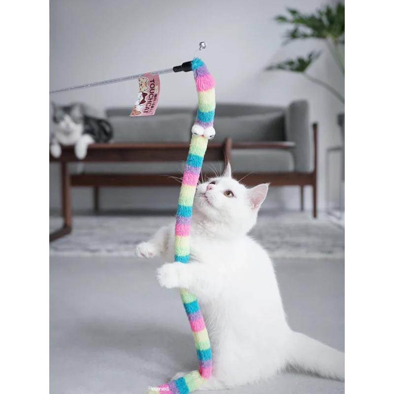 Cat Toy Feather Cats Interactive Toy Funny Caterpillar Colorful Rod Teaser Wand Pet Cat Supplies Pets Accessory
Cat Toy Feather Cats Interactive Toy Funny Caterpillar Colorful Rod Teaser Wand Pet Cat Supplies Pets Accessory