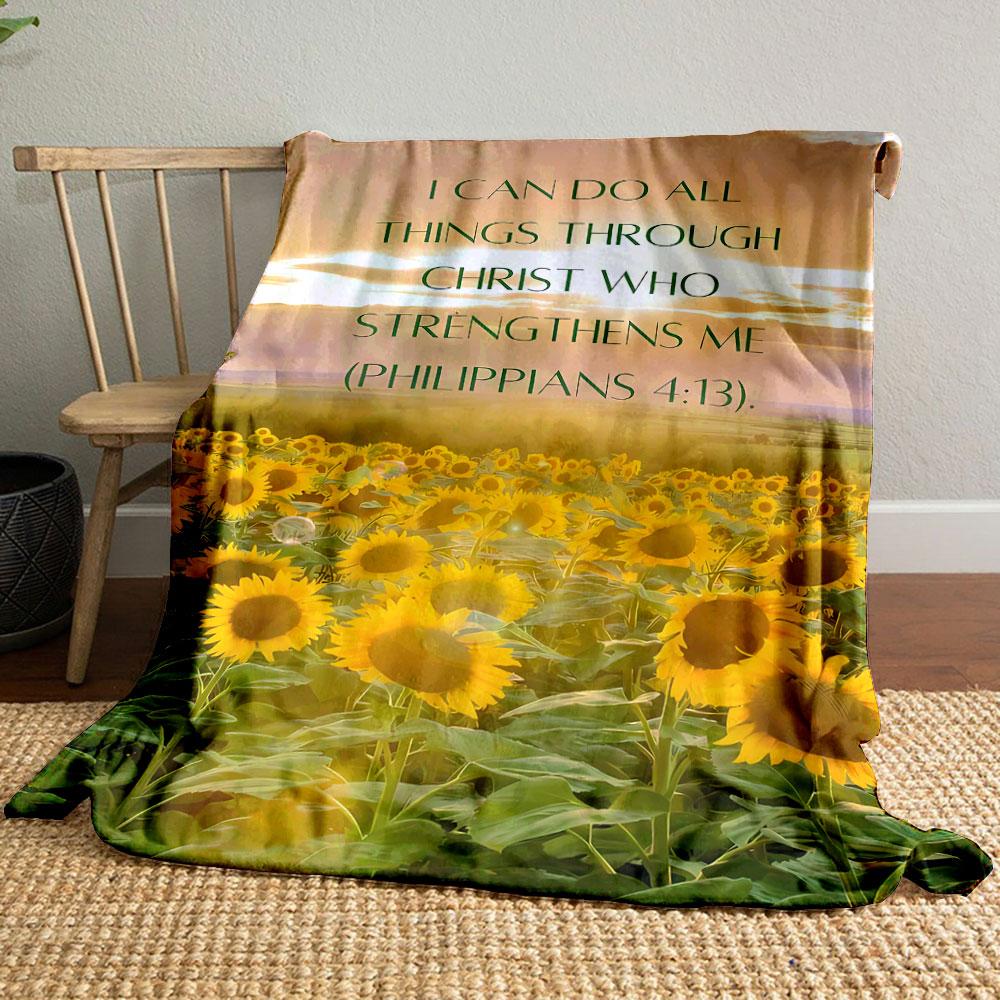 I Can Do All Things Through Christ Philippians 4:13 Sunset Sunflower Blanket for Living Room Bed Couch lunch break Blanket for Friend s festival Gift 80cm x 120cm
I Can Do All Things Through Christ Philippians 4:13 Sunset Sunflower Blanket for Living Room Bed Couch lunch break Blanket for Friend s festival Gift 80cm x 120cm