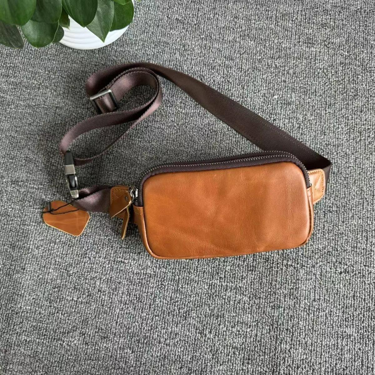 Men S Genuine Leather Small Satchel, Fashionable Small Fanny Pack, Cowhide Crossbody Casual Mobile Phone Bag, Simple Small Backpack светло-коричневого
Men S Genuine Leather Small Satchel, Fashionable Small Fanny Pack, Cowhide Crossbody Casual Mobile Phone Bag, Simple Small Backpack светло-коричневого