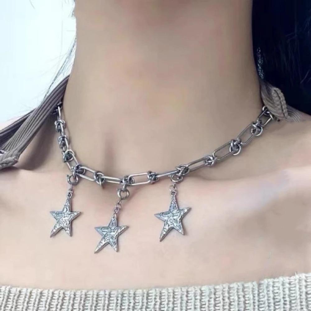 Pink Rope Vintage Star Pendant Copper Hip Hop Tassel Necklace Versatile Star Necklace General
Pink Rope Vintage Star Pendant Copper Hip Hop Tassel Necklace Versatile Star Necklace General