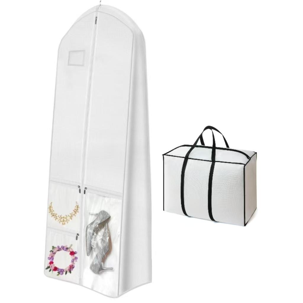 Long Garment Bag Dustproof Storage Cover With Zipper Non Woven Hanging Clothes Protector For Wedding Dress Suit Gown At Home 1pcs&60x40x180cm білий
Long Garment Bag Dustproof Storage Cover With Zipper Non Woven Hanging Clothes Protector For Wedding Dress Suit Gown At Home 1pcs&60x40x180cm білий