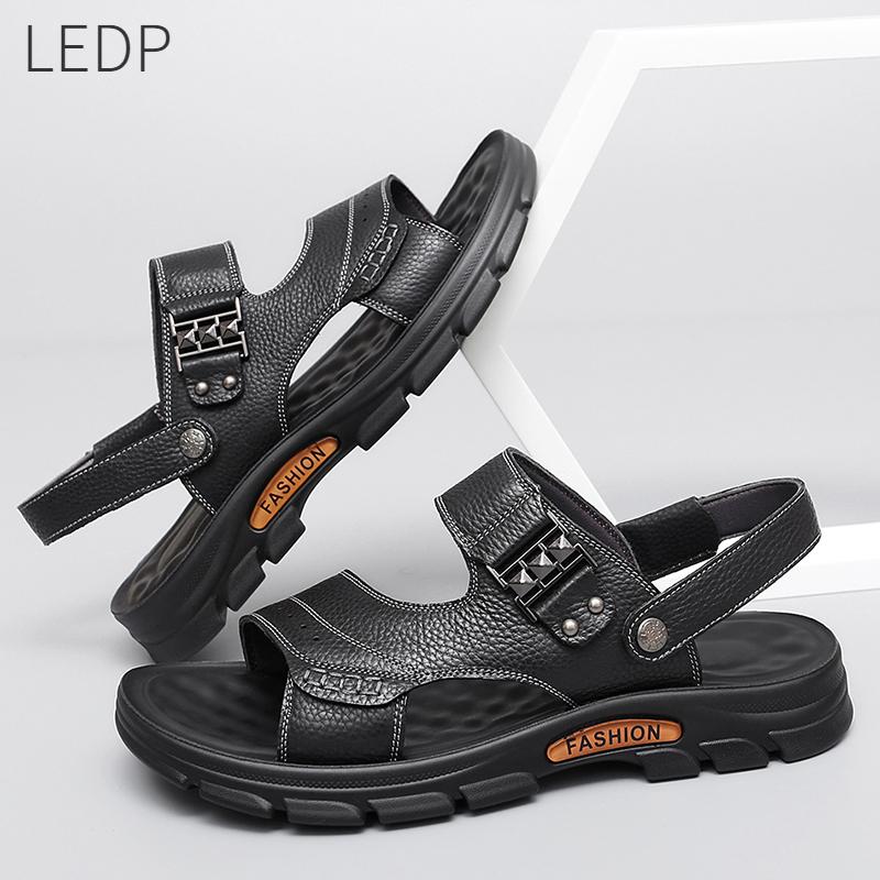 Men s Summer Soft Sole Leather Dual-use Slippers Cowhide Casual Non-slip Beach Shoes Waterproof Comfortable Light Non-slip
Men s Summer Soft Sole Leather Dual-use Slippers Cowhide Casual Non-slip Beach Shoes Waterproof Comfortable Light Non-slip