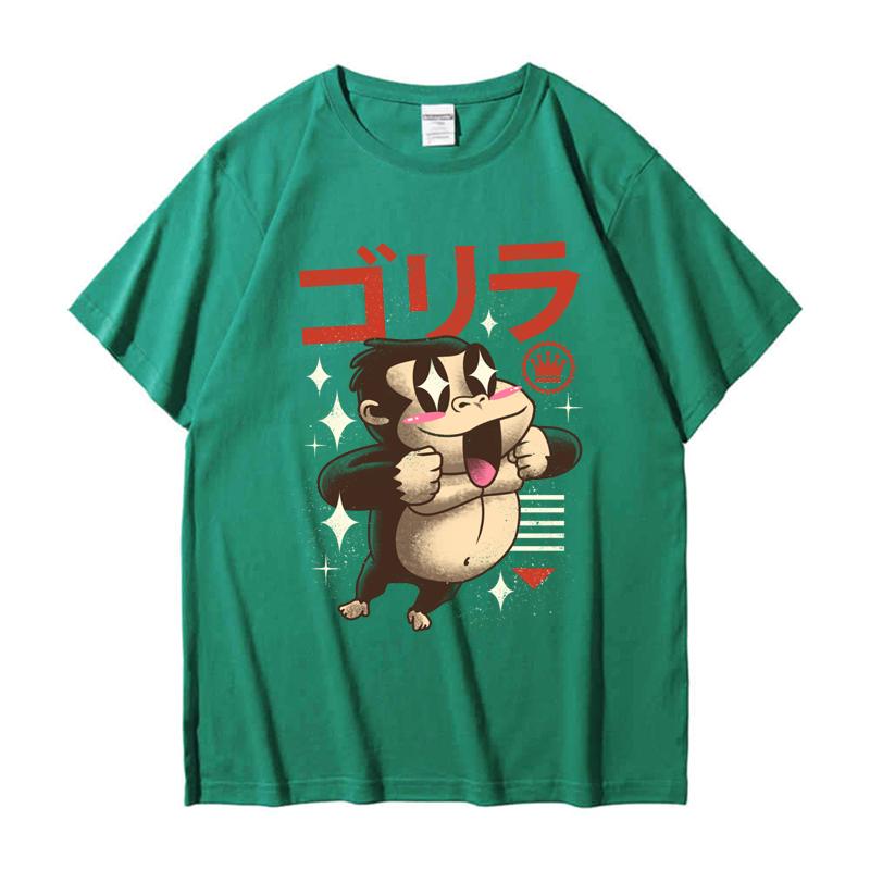 220GSM Тяжелая футболка из 100% хлопка Футболка Kawaii Gorilla Print Мужская повседневная футболка с круглым вырезом Базовые мужские топы Футболка
220GSM Тяжелая футболка из 100% хлопка Футболка Kawaii Gorilla Print Мужская повседневная футболка с круглым вырезом Базовые мужские топы Футболка