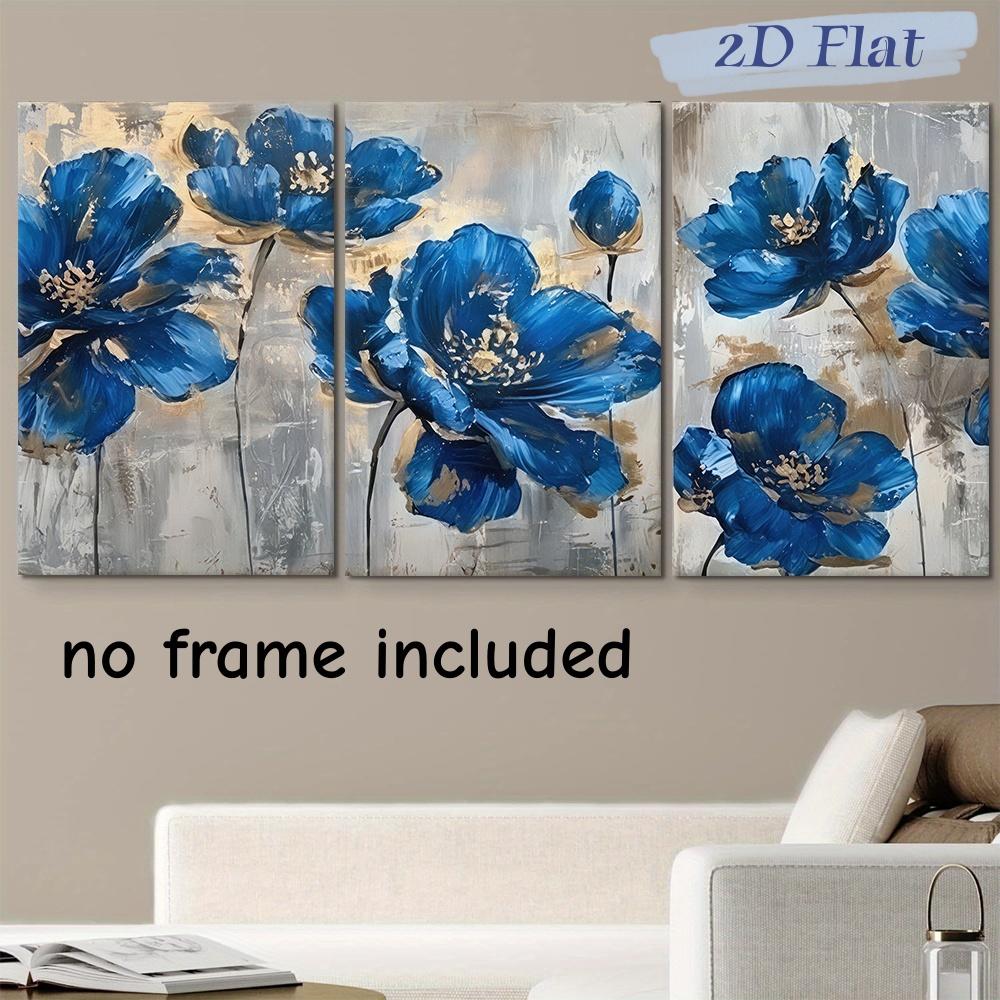 3-piece set of modern simple blue flower frameless canvas decoration hanging painting living room entrance bedroom abstract art (as the picture,20x30cm-3pcs)
3-piece set of modern simple blue flower frameless canvas decoration hanging painting living room entrance bedroom abstract art (as the picture,20x30cm-3pcs)