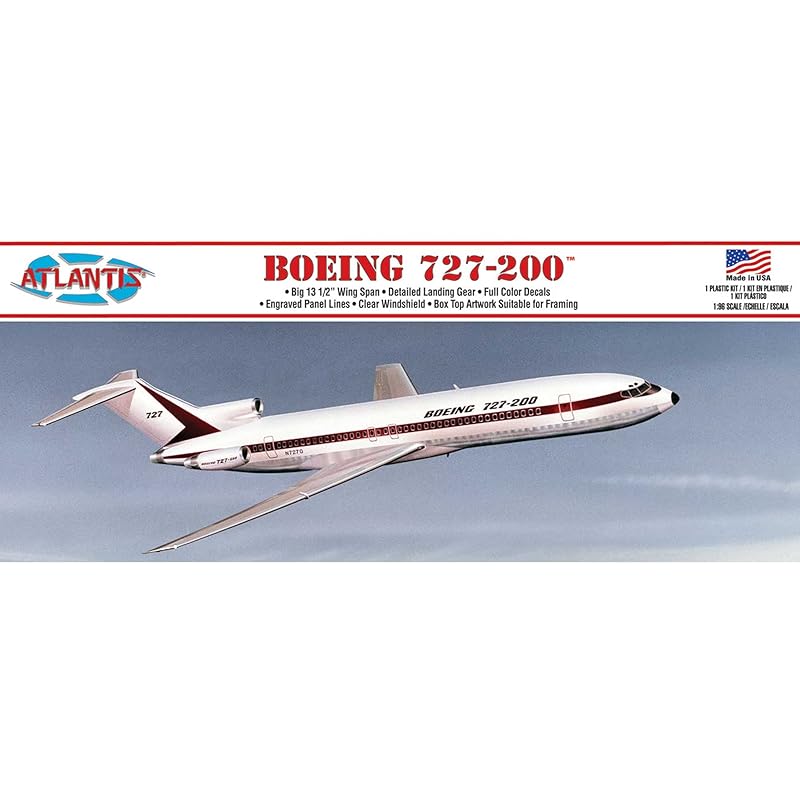 atlantis model 1/96 boeing 727 prototype marking plastic model ATLAMCA6005 Molding color
atlantis model 1/96 boeing 727 prototype marking plastic model ATLAMCA6005 Molding color
