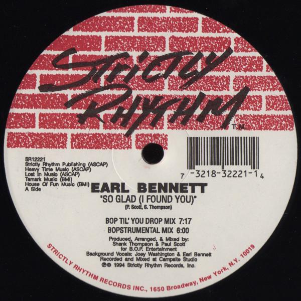 12-дюймовая пластинка EARL BENNETT - So Glad (Я нашел тебя) SR12221 Strictly Rhythm 1994 США танцевальная и электронная музыка б/у
12-дюймовая пластинка EARL BENNETT - So Glad (Я нашел тебя) SR12221 Strictly Rhythm 1994 США танцевальная и электронная музыка б/у
