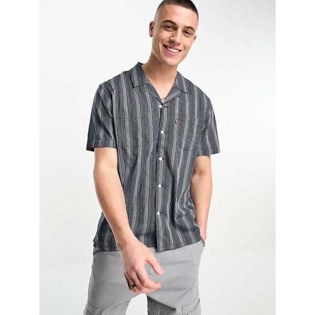 Рубашка с коротким рукавом в синюю полоску Levi s Classic Camper
Рубашка с коротким рукавом в синюю полоску Levi s Classic Camper
